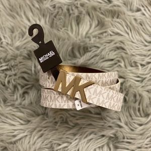 Michael Kors Belt with ML Logo Plaque